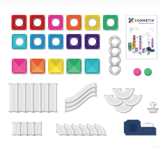 Connetix knikkerbaan met launcher - 47-delig