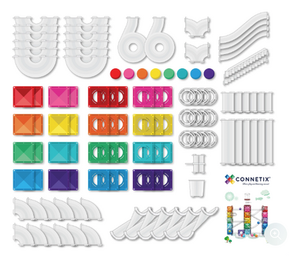 Connetix Tegels Knikkerbaan Bright Colors - Set van 114 