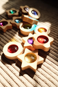 Bauspiel Fonkelstenen in diverse vormen – Set van 12