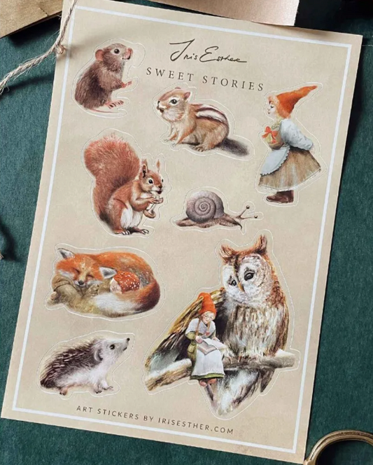 Sweet Stories-stickerblad - Illustratrice Esther Iris