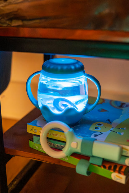 Glo Pals Mini Bouteille sensorielle Bleue avec Fillers