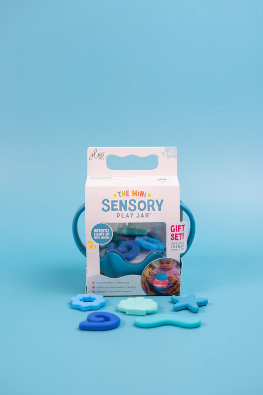 Glo Pals Mini Bouteille sensorielle Bleue avec Fillers