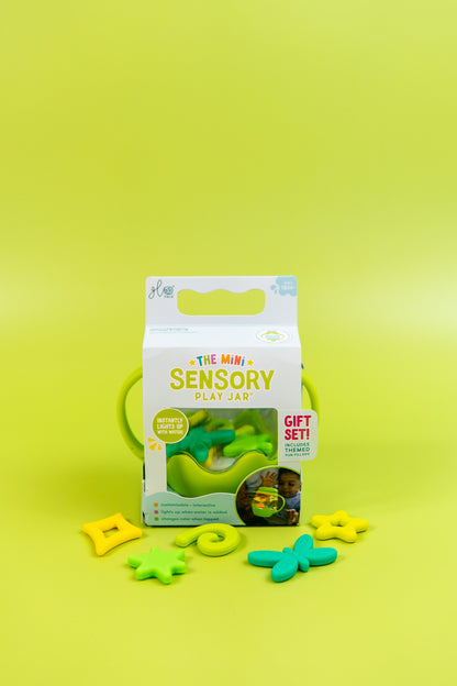 Glo Pals Mini Bouteille sensorielle Vert avec Fillers