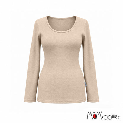 MaM T-shirt Dames lange mouwen van wol - Verschillende kleuren
