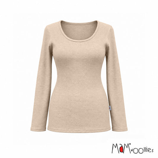 MaM T-shirt Dames lange mouwen van wol - Verschillende kleuren