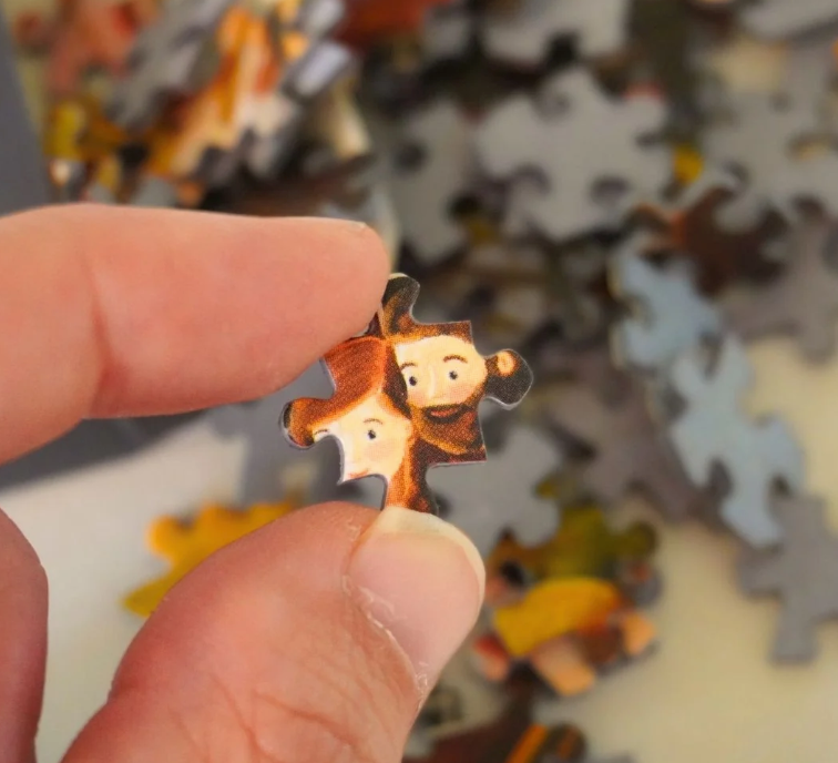 Mini puzzel Cosy Christmas - 99 stukjes Illustratrice E. Bennink