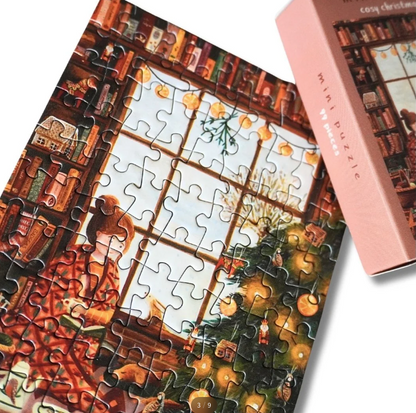 Mini puzzel Cosy Christmas - 99 stukjes Illustratrice E. Bennink
