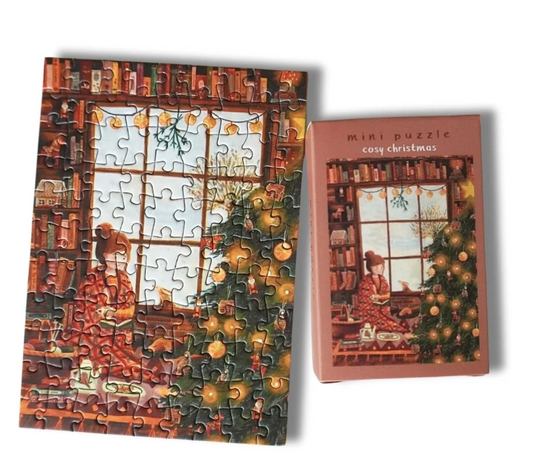 Mini puzzel Cosy Christmas - 99 stukjes Illustratrice E. Bennink