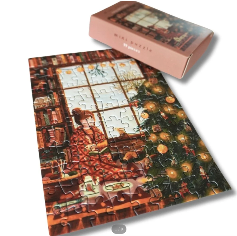 Mini puzzel Cosy Christmas - 99 stukjes Illustratrice E. Bennink