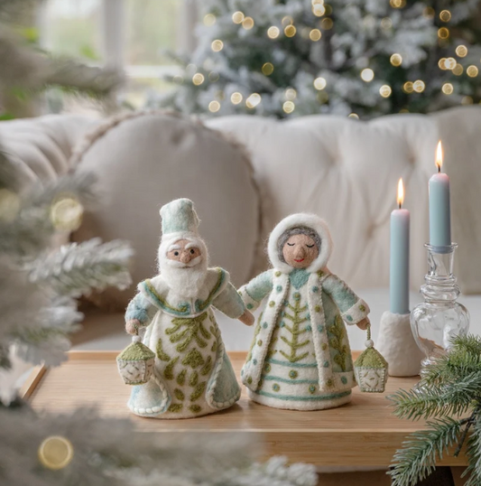 Winterkoning decoratie van wolvilt - Sjaal met Verhaal
