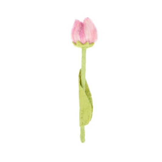 Sjaal met Verhaal Tulpen van wolvilt - per stuk