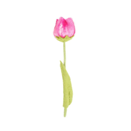 Sjaal met Verhaal Tulpen van wolvilt - per stuk