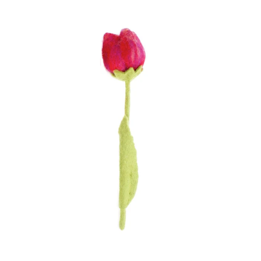 Sjaal met Verhaal Tulpen van wolvilt - per stuk