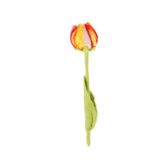 Sjaal met Verhaal Tulpen van wolvilt - per stuk