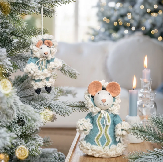 Wintermuis van wolvilt - Sjaal met Verhaal