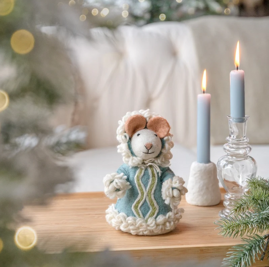 Wintermuis van wolvilt - Sjaal met Verhaal