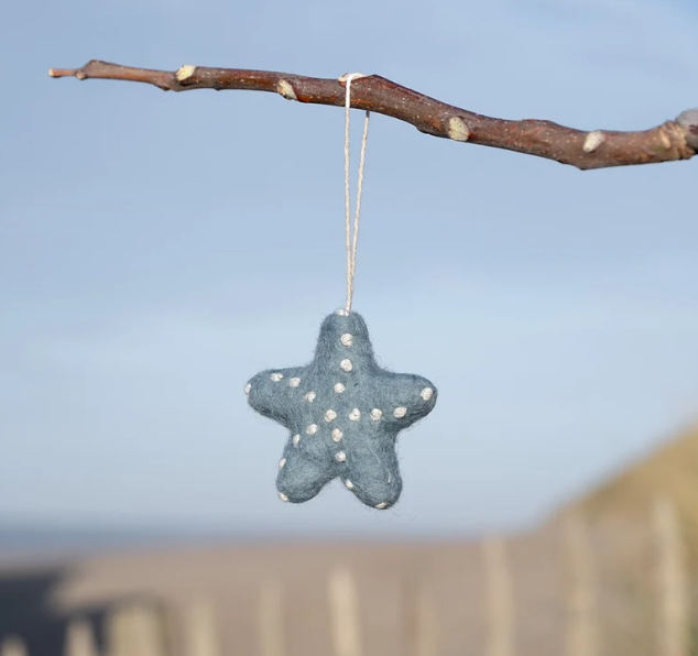 Vilten hangers van wol - De oceaan