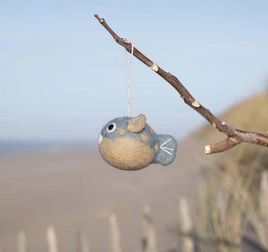Vilten hangers van wol - De oceaan