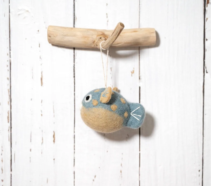 Vilten hangers van wol - De oceaan
