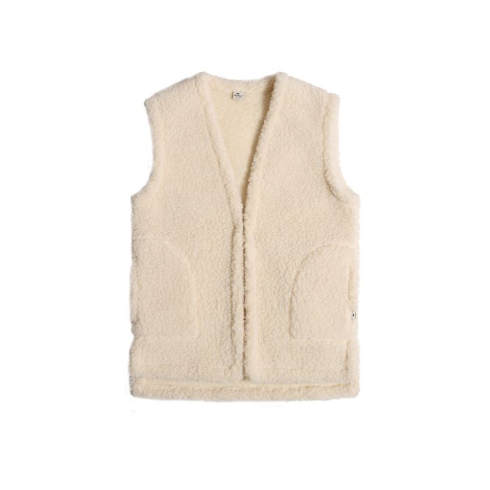 Alwero Gilet sans manche en laine Adulte Folker - Naturel