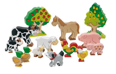 Animaux de la ferme en bois GOKI