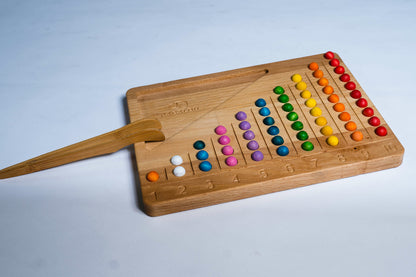 Apprendre à compter 1- 10 + 55 billes colorées Pagalou Toys