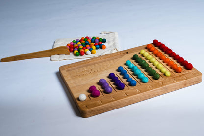 Apprendre à compter 1- 10 + 55 billes colorées Pagalou Toys