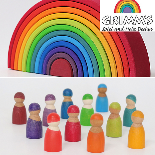 Pack Jouets libres Grimm's Grand arc-en-ciel + les 12 amis