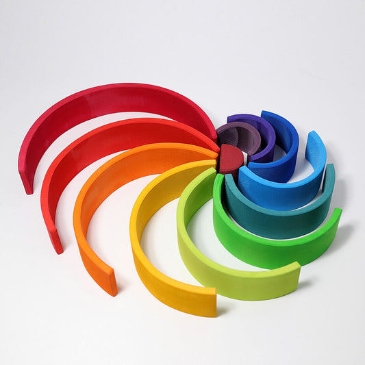 Pack Jouets libres Grimm's Grand arc-en-ciel + demi cercles + 12 amis