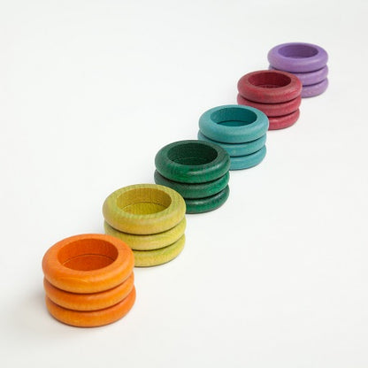 Anneaux en bois GRAPAT lot de 18