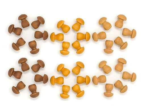 Mandala Mini champignons en bois - Lot de 36 Grapat