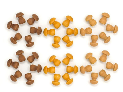 Mandala Mini champignons en bois - Lot de 36 Grapat