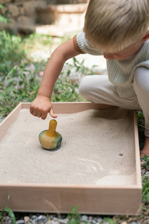 Flowing yellow bird Culbutos en bois Grapat