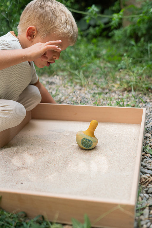 Flowing yellow bird Culbutos en bois Grapat