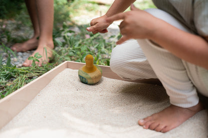 Flowing yellow bird Culbutos en bois Grapat