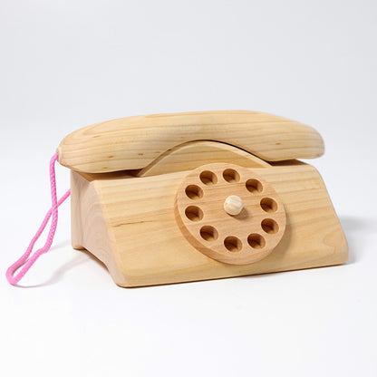 Téléphone rétro en bois GRIMMS
