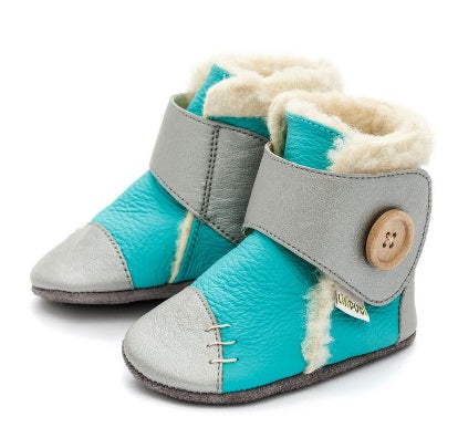 Liliputi Babyboots Snowflake turquoise