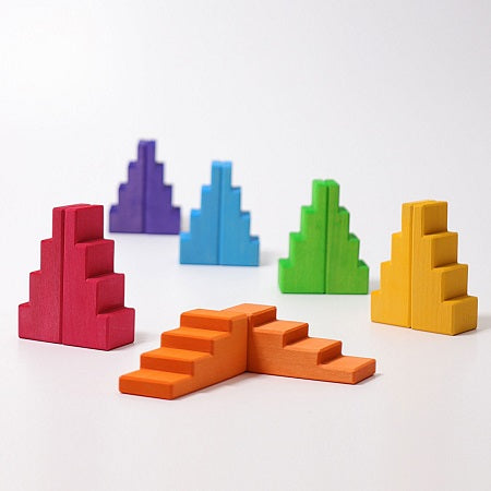 Blocs de construction en escalier Arc-en-ciel Grimm's