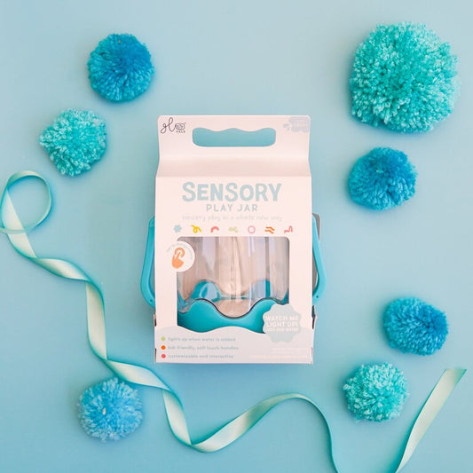 Bouteille de jeu sensoriel à remplir Glo Pals Bleue