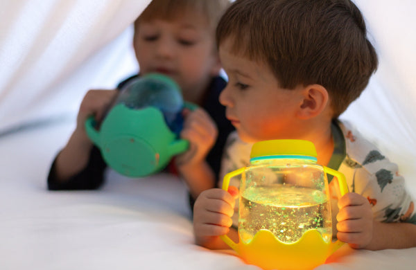 Glo Pals Bouteille sensorielle à remplir Jaune