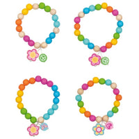 Goki Bracelet en bois coloré Flower Power