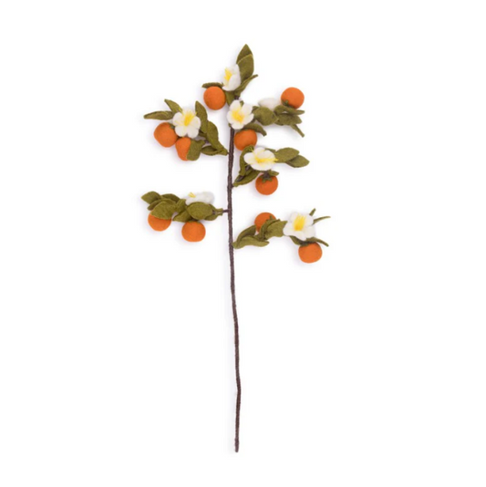 Branche de Fleurs d'Oranger en feutrine de laine - Sjaal met Verhaal