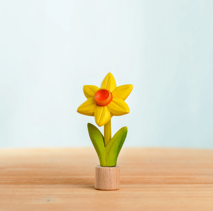 BumbuToys Figurine en bois pour couronne de célébration - Jonquille