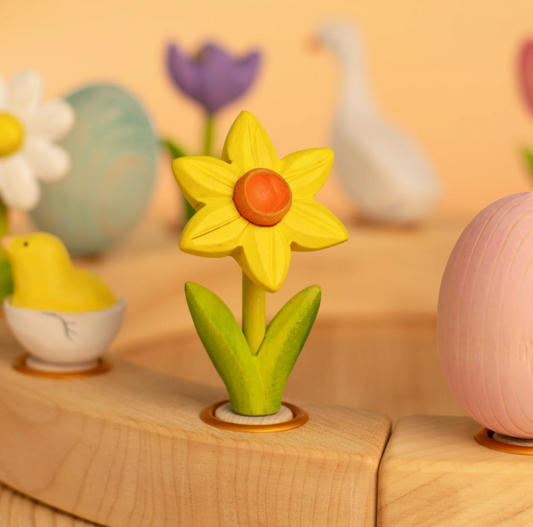 BumbuToys Figurine en bois pour couronne de célébration - Jonquille