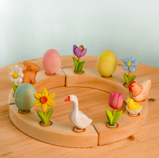 BumbuToys Figurine en bois pour couronne de célébration - Lapin