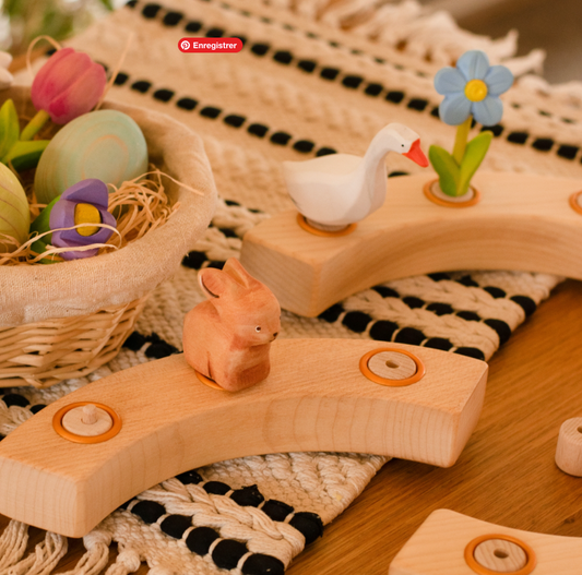 BumbuToys Figurine en bois pour couronne de célébration - Lapin