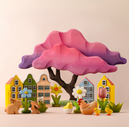BumbuToys Figurine en bois pour couronne de célébration - Poussin