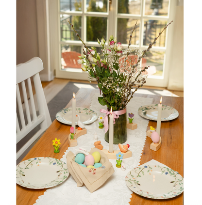 BumbuToys Figurine en bois pour couronne de célébration - Oeuf Rose