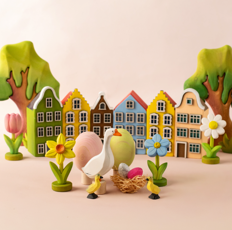 BumbuToys Figurine en bois pour couronne de célébration - Marguerite