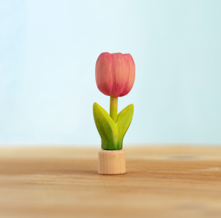 BumbuToys Figurine en bois pour couronne de célébration - Tulipe